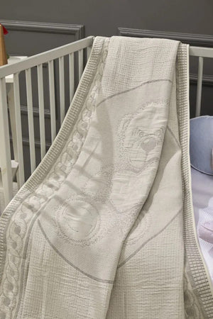 Sweet Bear Bamboo Baby Blanket, 43x59 in by LaFiny