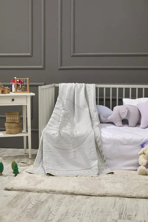 Sweet Bear Bamboo Baby Blanket, 43x59 in by LaFiny, Grey #grey