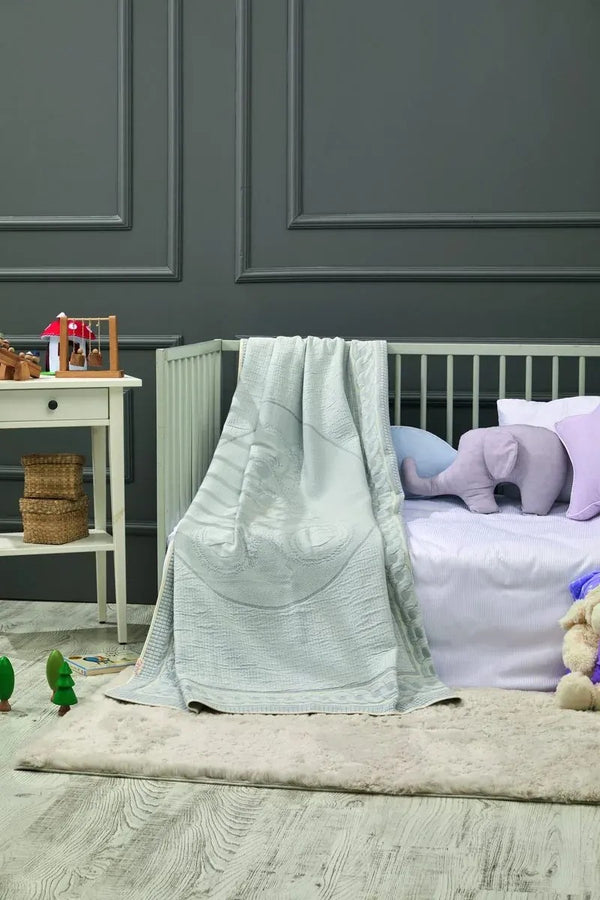 Sweet Bear Bamboo Baby Blanket, 43x59 in by LaFiny
