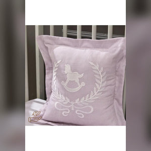 Lucky Colt Embroidered Cotton Baby Duvet Cover Set, 4 Pieces