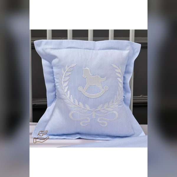 Lucky Colt Embroidered Cotton Baby Duvet Cover Set, 4 Pieces