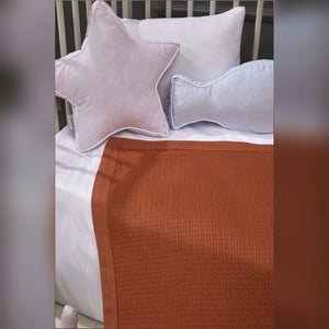 Knitting Cotton Baby Blanket, 35x43 in