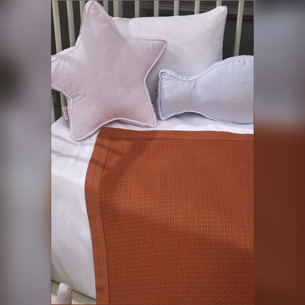 Knitting Cotton Baby Blanket, 35x43 in