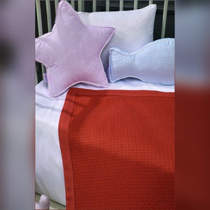 Knitting Cotton Baby Blanket, 35x43 in