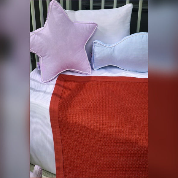 Knitting Cotton Baby Blanket, 35x43 in
