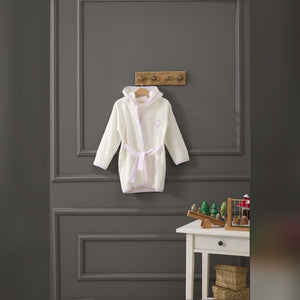 Queen Embroidered Terry Baby Bathrobe (3 Years), Pink