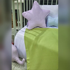 Knitting Cotton Baby Blanket, 35x43 in