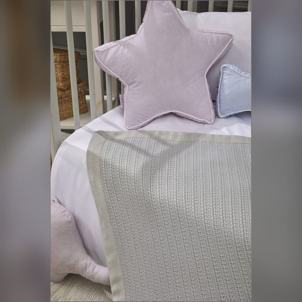 Knitting Cotton Baby Blanket, 35x43 in