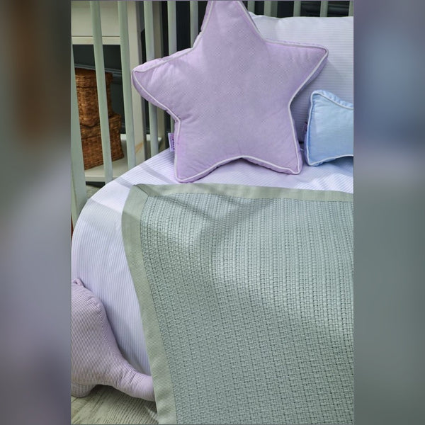 Knitting Cotton Baby Blanket, 35x43 in