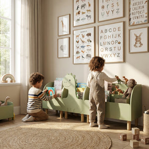 Dinosaur Montessori Bookshelf by vuvitostore