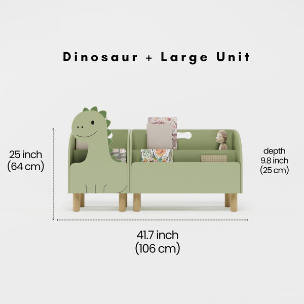 Dinosaur Montessori Bookshelf by vuvitostore
