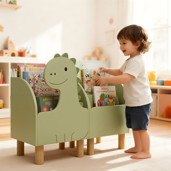 Dinosaur Montessori Bookshelf by vuvitostore