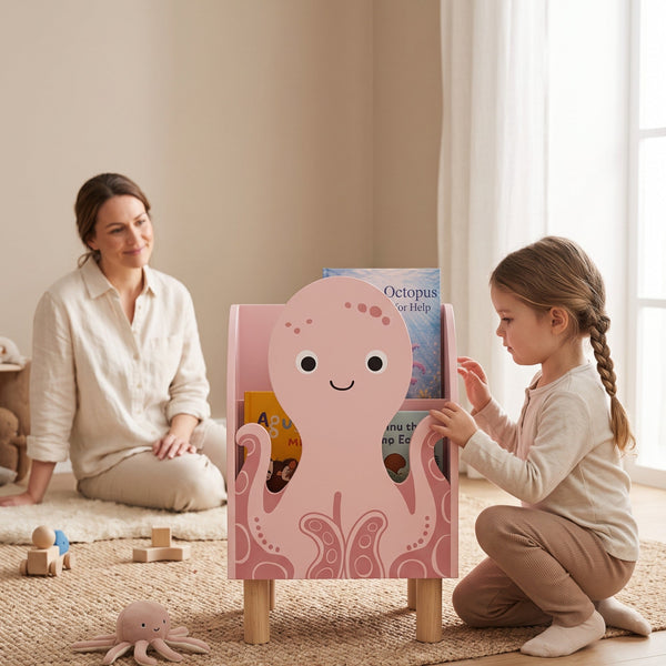 Octopus Montessori Bookshelf by vuvitostore