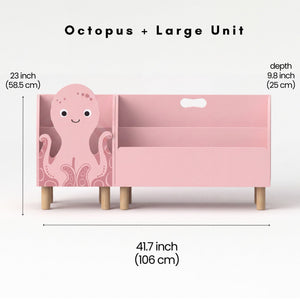 Octopus Montessori Bookshelf by vuvitostore