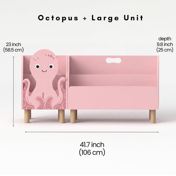 Octopus Montessori Bookshelf by vuvitostore