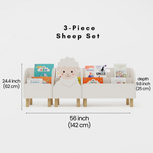 Vuvito Sheep Montessori Bookshelf for Kids by vuvitostore