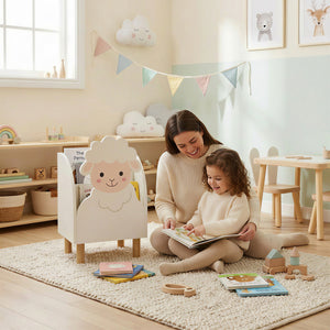 Vuvito Sheep Montessori Bookshelf for Kids by vuvitostore