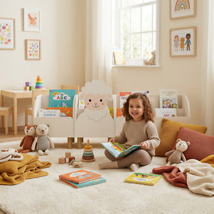 Vuvito Sheep Montessori Bookshelf for Kids by vuvitostore