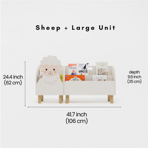 Vuvito Sheep Montessori Bookshelf for Kids by vuvitostore