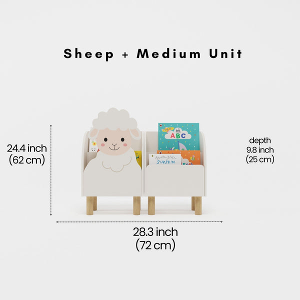 Vuvito Sheep Montessori Bookshelf for Kids by vuvitostore