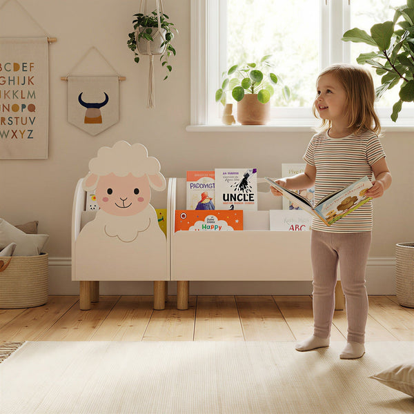 Vuvito Sheep Montessori Bookshelf for Kids by vuvitostore