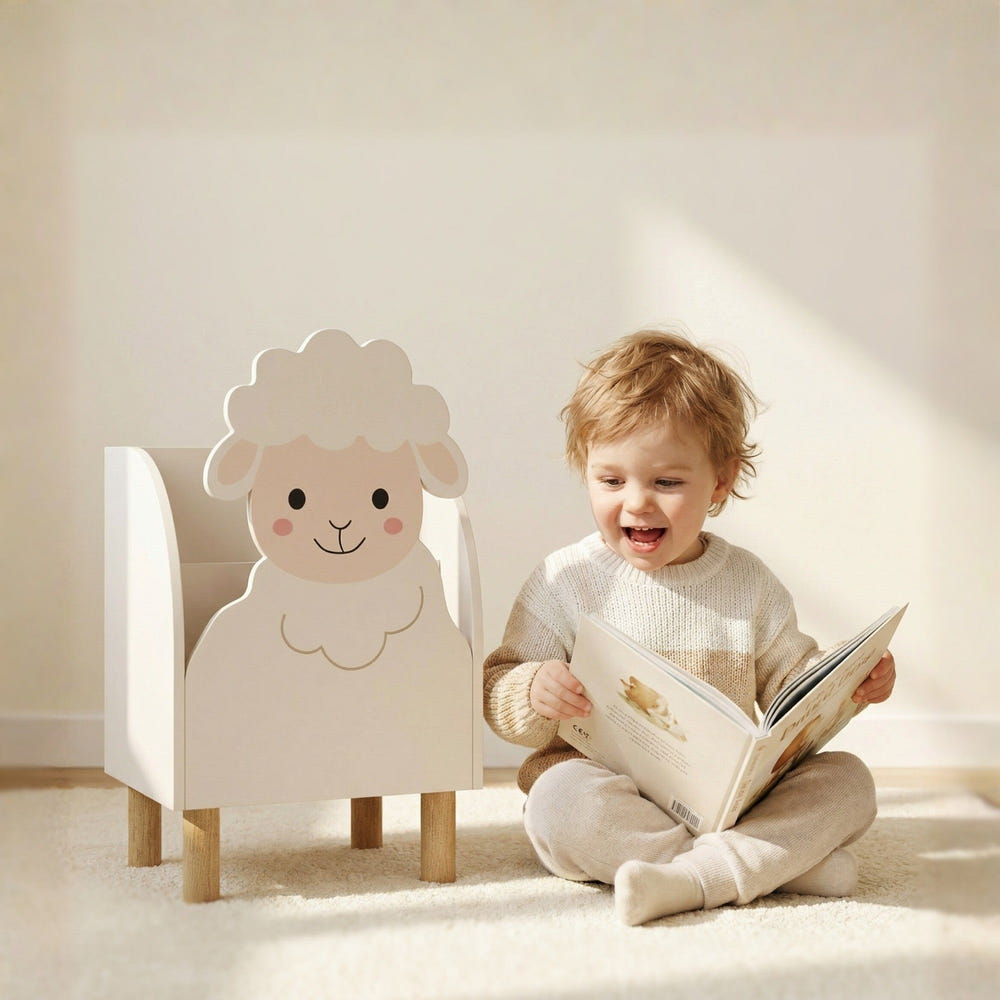 Vuvito Sheep Montessori Bookshelf for Kids by vuvitostore