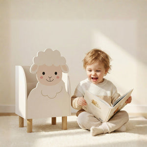 Vuvito Sheep Montessori Bookshelf for Kids by vuvitostore