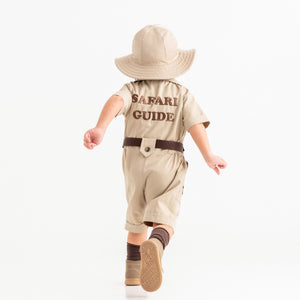 Personalized Handmade Safari Explorer Costume for Toddler - Zoo Keeper Jumpsuit for Kids - Halloween Safari Guide Outfit by Costumes Club, Beige #beige