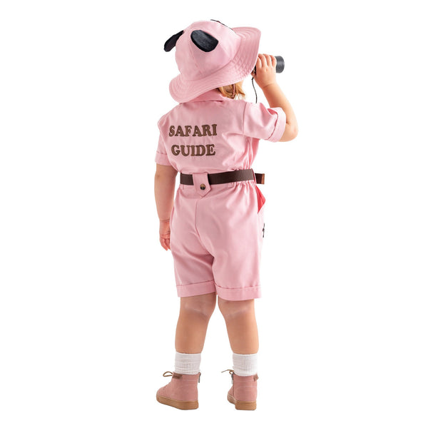 Personalized Handmade Safari Explorer Costume for Toddler - Zoo Keeper Jumpsuit for Kids - Halloween Safari Guide Outfit by Costumes Club, Pink #pink