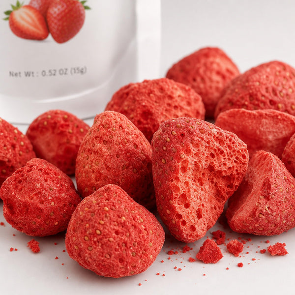 Dolcientis Freeze Dried Whole Strawberries | Single Ingredient, No Sugar Added Snack | Vegan, Keto-Friendly | 0.52 oz (15g) Bag