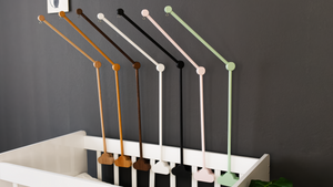 Premium Wood Mobile Arm for Crib, Boho Nursery Decor, Handcrafted Wooden Baby Mobile Holder, Universal Clamping Mobile Hanger, Neutral Nursery