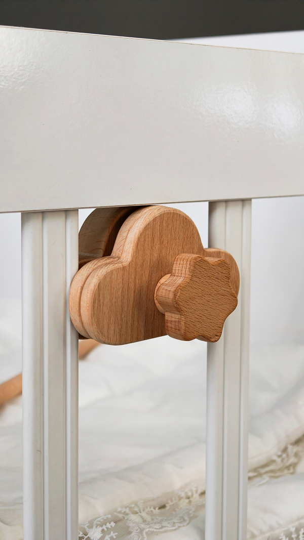 Premium Wood Mobile Arm for Crib, Boho Nursery Decor, Handcrafted Wooden Baby Mobile Holder, Universal Clamping Mobile Hanger, Neutral Nursery