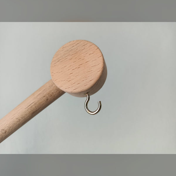 Premium Wood Mobile Arm for Crib, Boho Nursery Decor, Handcrafted Wooden Baby Mobile Holder, Universal Clamping Mobile Hanger, Neutral Nursery