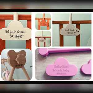 Premium Wood Mobile Arm for Crib, Boho Nursery Decor, Handcrafted Wooden Baby Mobile Holder, Universal Clamping Mobile Hanger, Neutral Nursery