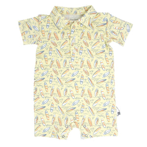 Surfboard Waves Polo Romper