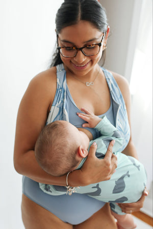 One Piece Zip Up Breastfeeding Swimsuit | FINAL SALE