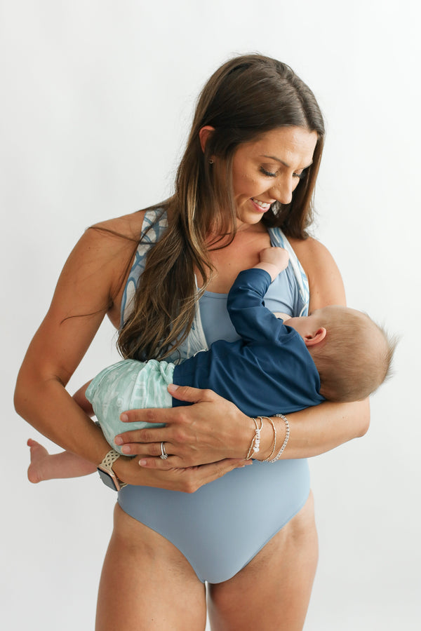 One Piece Zip Up Breastfeeding Swimsuit | FINAL SALE