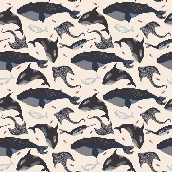 Deep Sea Creatures Whale Cap Sleeve Swirly Girl