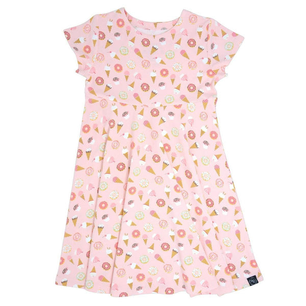 Swirly Girl Short Sleeve Dress - Sweetie
