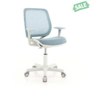 Swivel Mesh Children Computer Chair with Adjustable Height-Blue Blue Kids Chairs & Seating