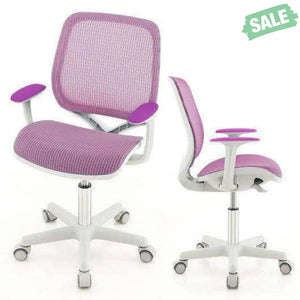 Swivel Mesh Children Computer Chair with Adjustable Height-Blue Blue Kids Chairs & Seating