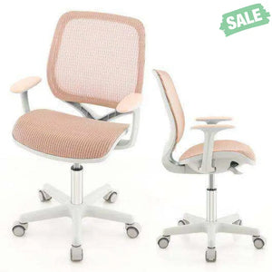 Swivel Mesh Children Computer Chair with Adjustable Height-Blue Blue Kids Chairs & Seating