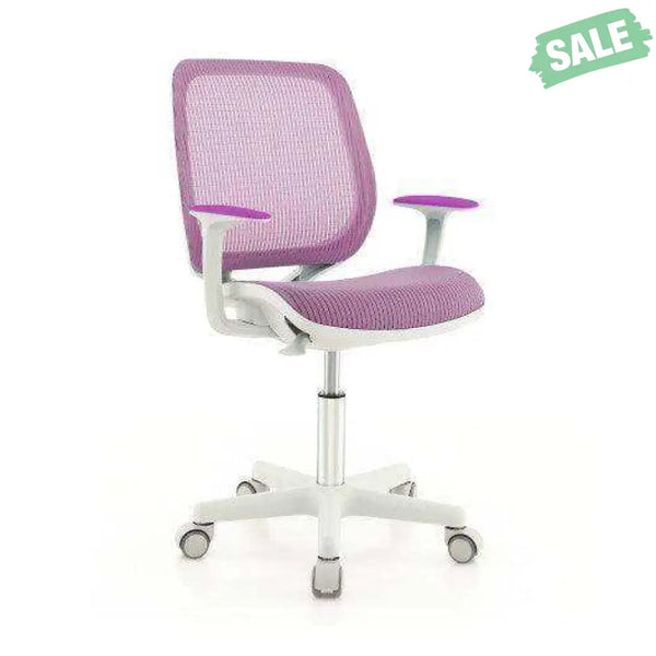 Swivel Mesh Children Computer Chair with Adjustable Height-Purple
