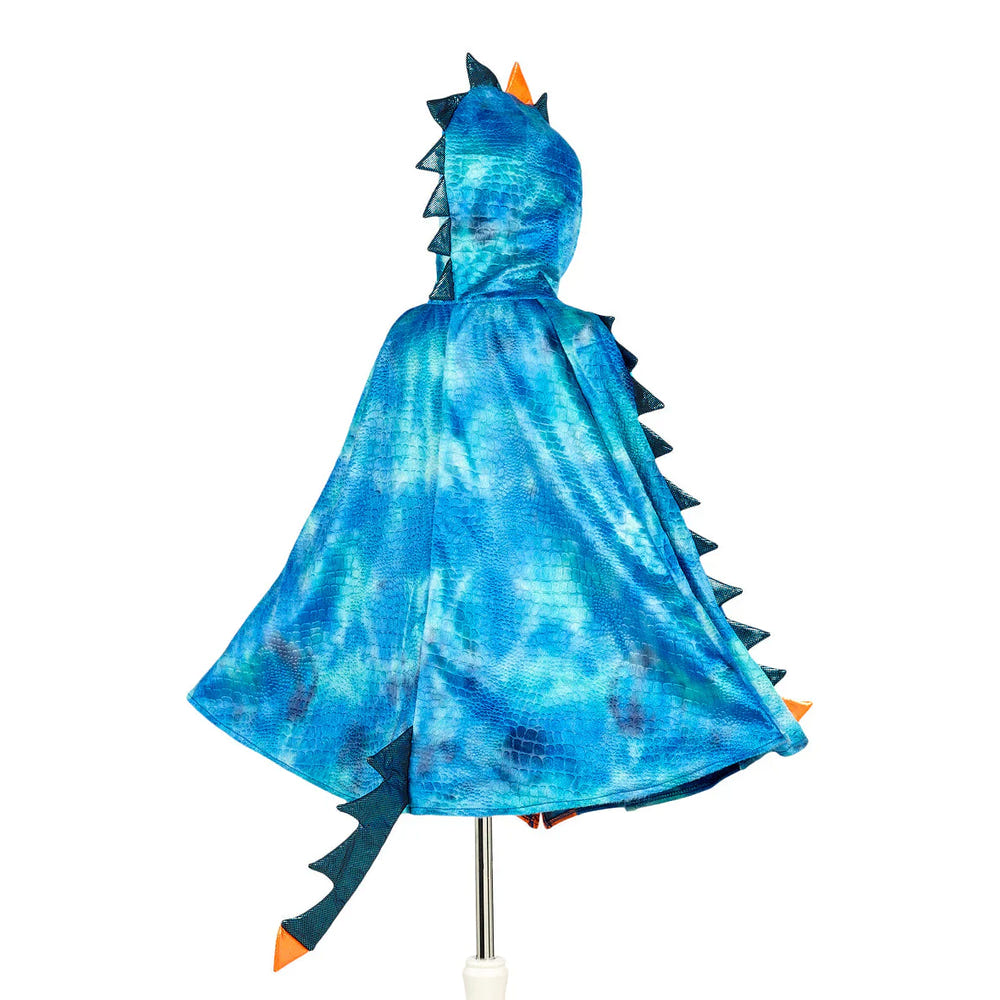 Blue Dragon Costume Cape for Kids, size 4-7 yrs, perfect for carnival and festive dress-up.