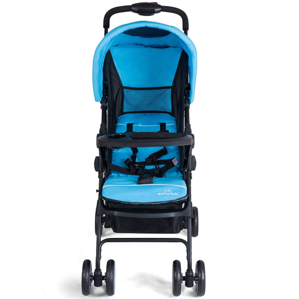 Toddler Travel Stroller for Airplane with Canopy and Adjustable Backrest