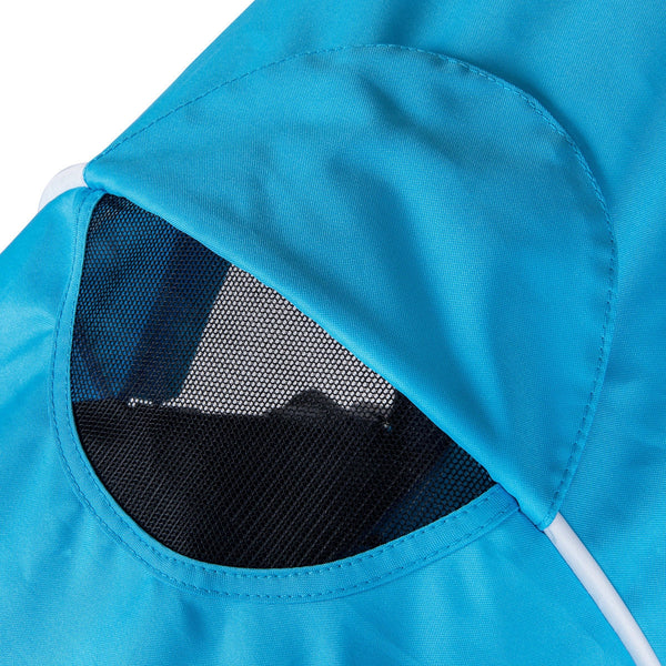 Toddler travel stroller with canopy and adjustable backrest, perfect for airplane trips, shown at angle 14.