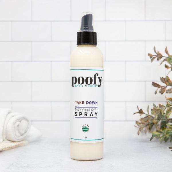 Organic Take Down Body & Equipment Spray for babies, safe and effective for home use.