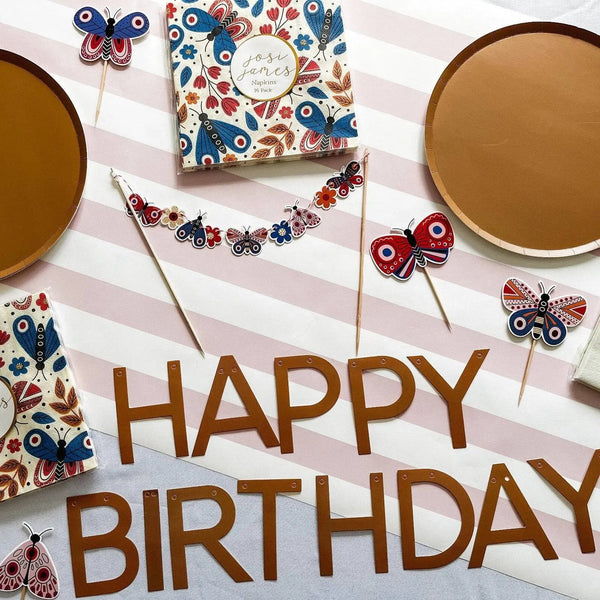 Tan Brown Paper Party Plate (8pcs)