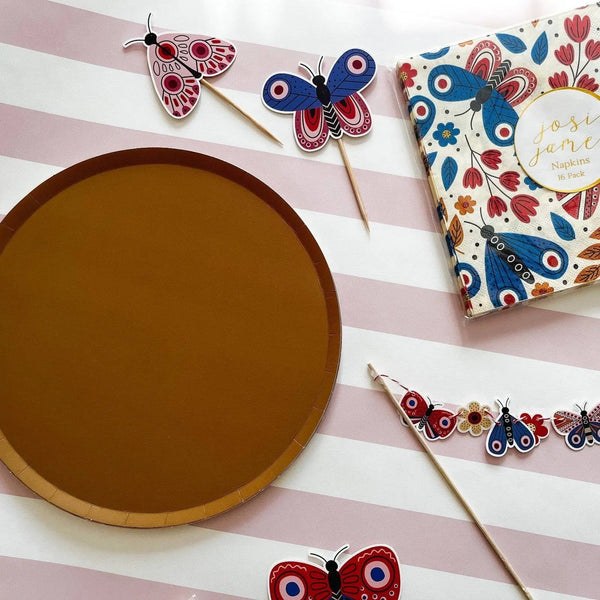 Tan Brown Paper Party Plate (8pcs)