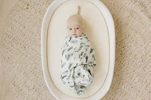 Newborn Baby Knot Hat - Tan